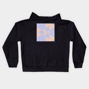 Kaleidoscope of Digital Abstract with Soft Pastel Color Palette Kids Hoodie